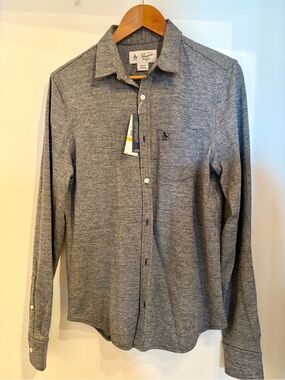Original Penguin Men's Grey Button-Down Casual Shirt